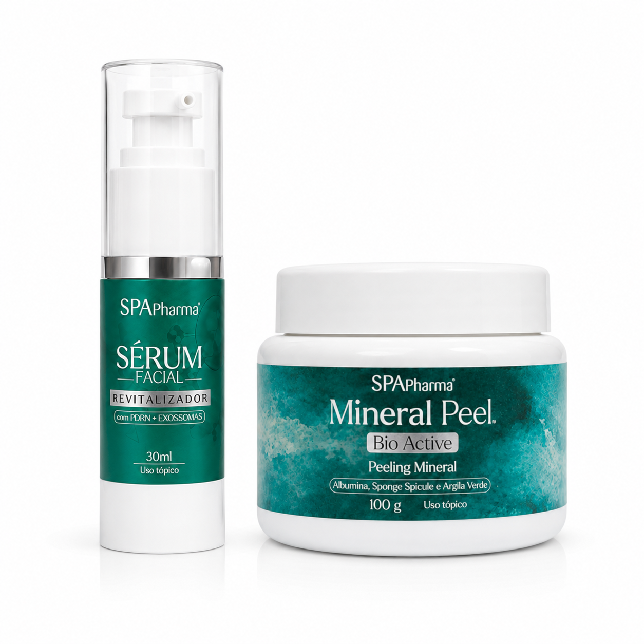 Kit Efeito Microagulhamento: Peeling Biológico Mineral + Sérum Revitalizador PDRN com Exossomas