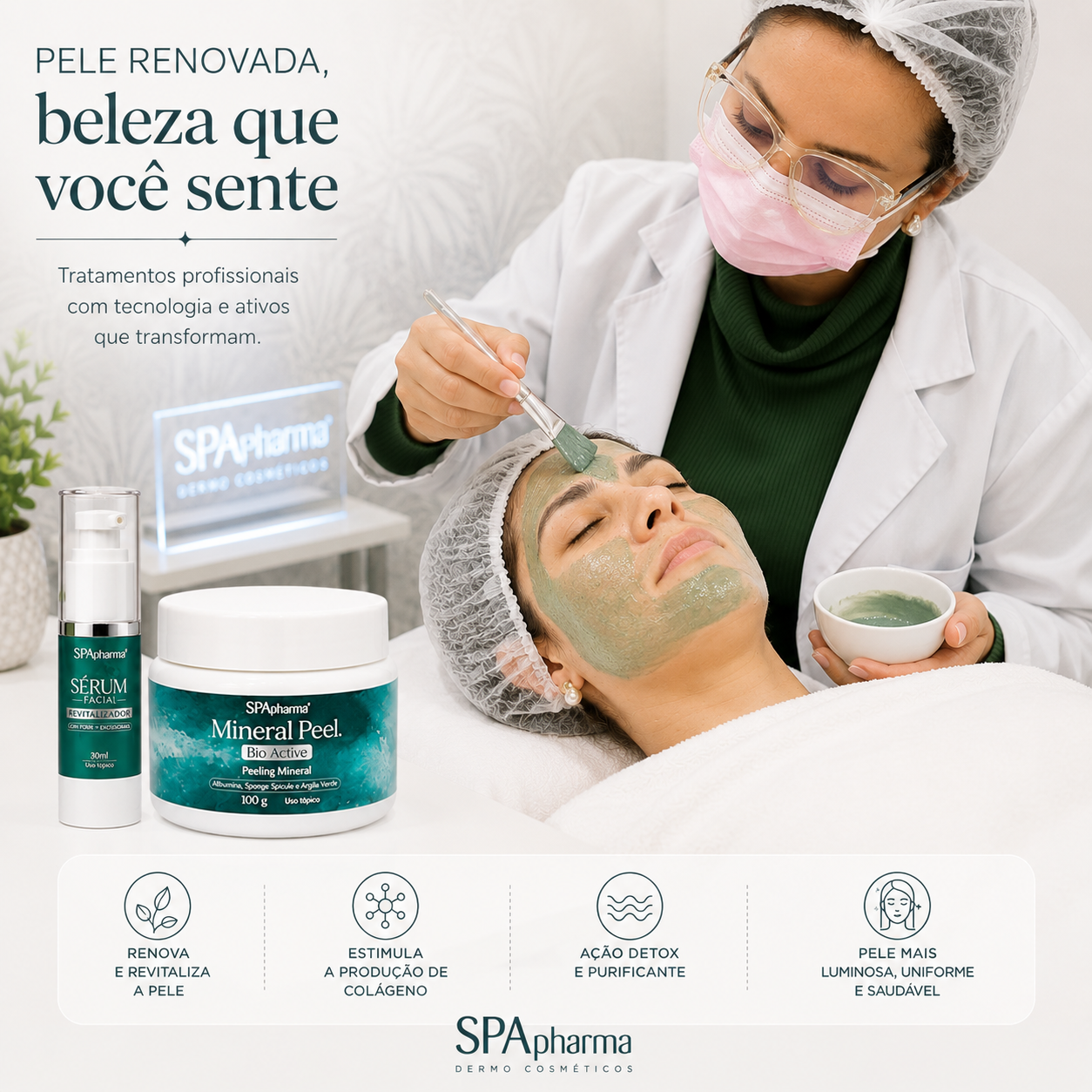 Kit Efeito Microagulhamento: Peeling Biológico Mineral + Sérum Revitalizador PDRN com Exossomas