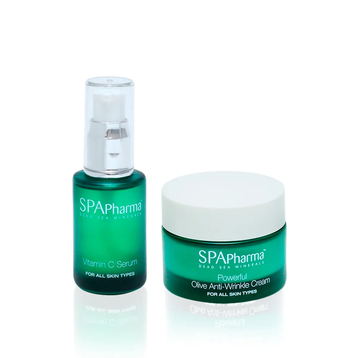 Kit Sérum de Vitamina C + Poderoso Creme Antirrugas Oliva com Ácido Hialurônico