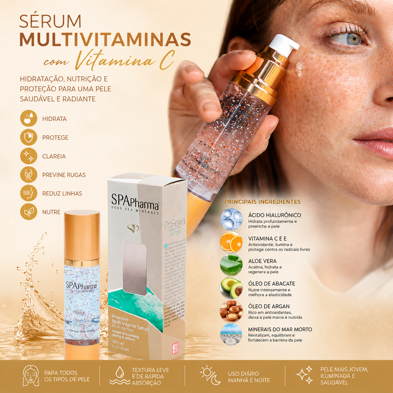 Sérum Intensivo Multivitaminas  C e E  - 50ml