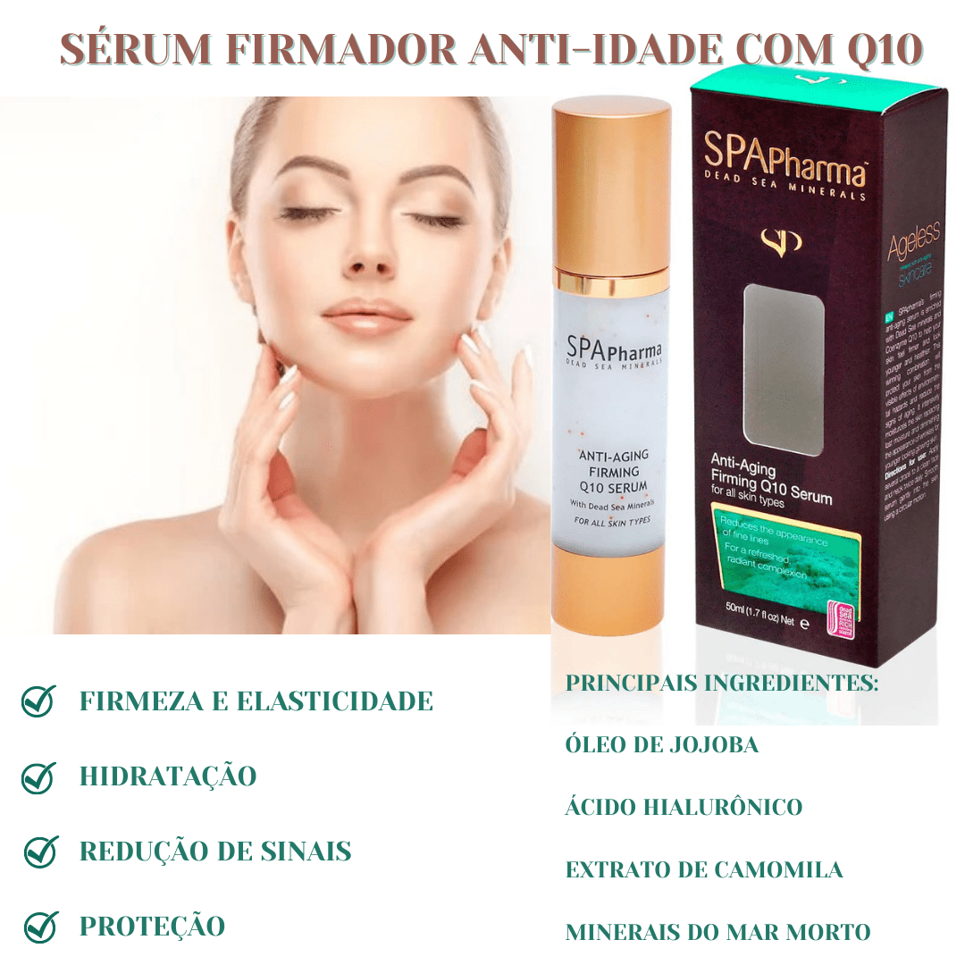 Kit Skincare:  Sérum Firmador Q10 +Creme Anti idade de Oliva + Aparelho Rejuvenescedor LED